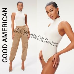 🆕⭐ Good American Ivory White Mock Neck Bodysuit